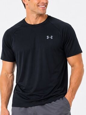 Under Armour The Tech Tee Short Sleeve T-Shirt Black Men's Size XL